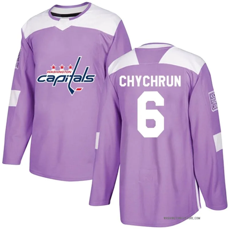 Purple Men's Jakob Chychrun Washington Capitals Authentic Fights Cancer Practice Jersey