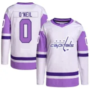 White/Purple Youth Kevin O'Neil Washington Capitals Authentic Hockey Fights Cancer Primegreen Jersey